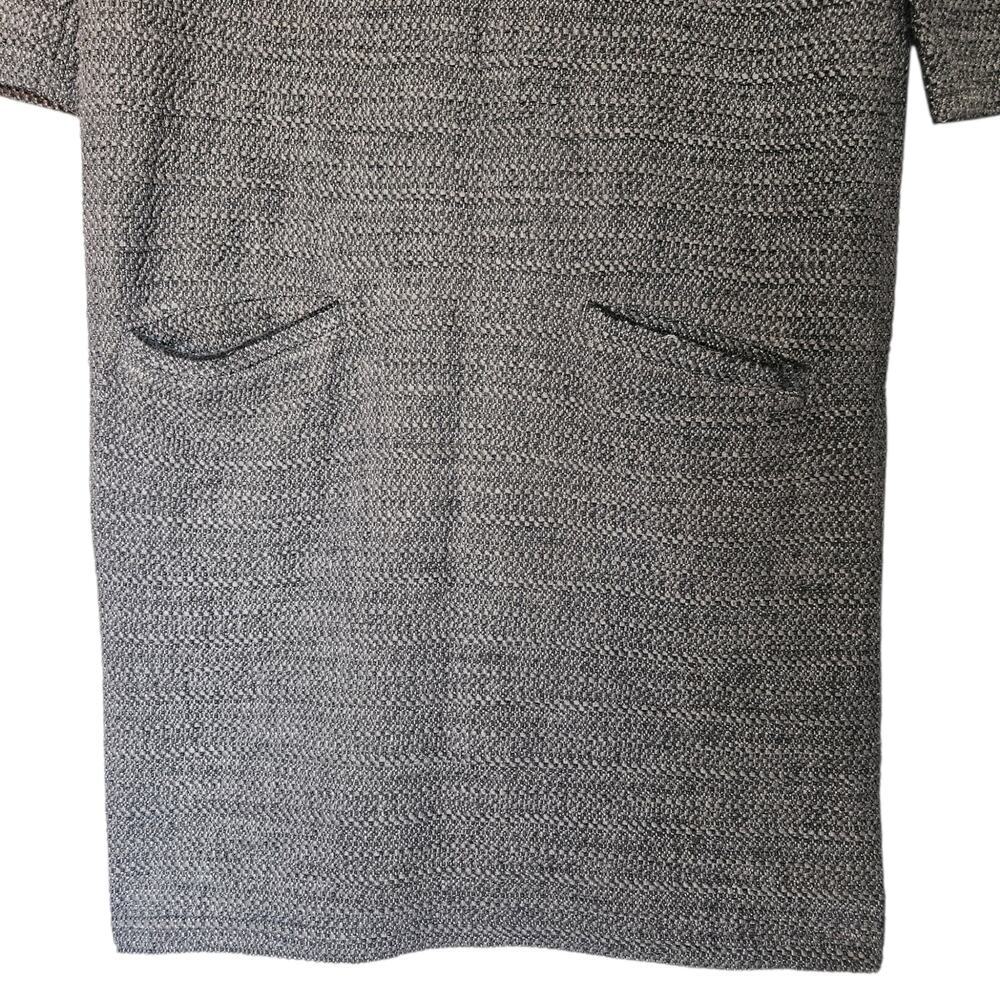 Women's Humanoid Gray Tweed Dress 3/4 Sleeves Knee Length Shift Style M Romania - Picture 6 of 16